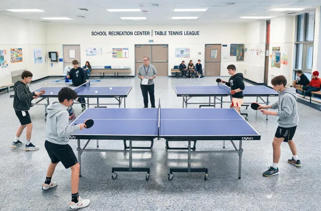 School recreation table tennis room