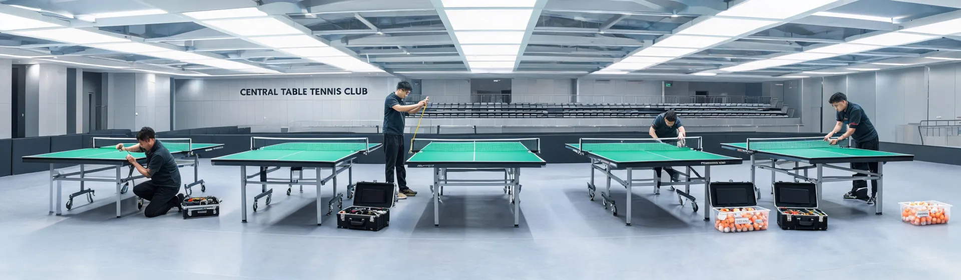 Table tennis venue setup